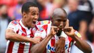 Benik Afobe, Stoke City vs. Brentford, English Championship, August 11