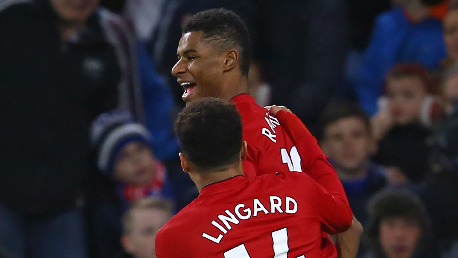 Lingard y Rashford, celebrando un tanto.