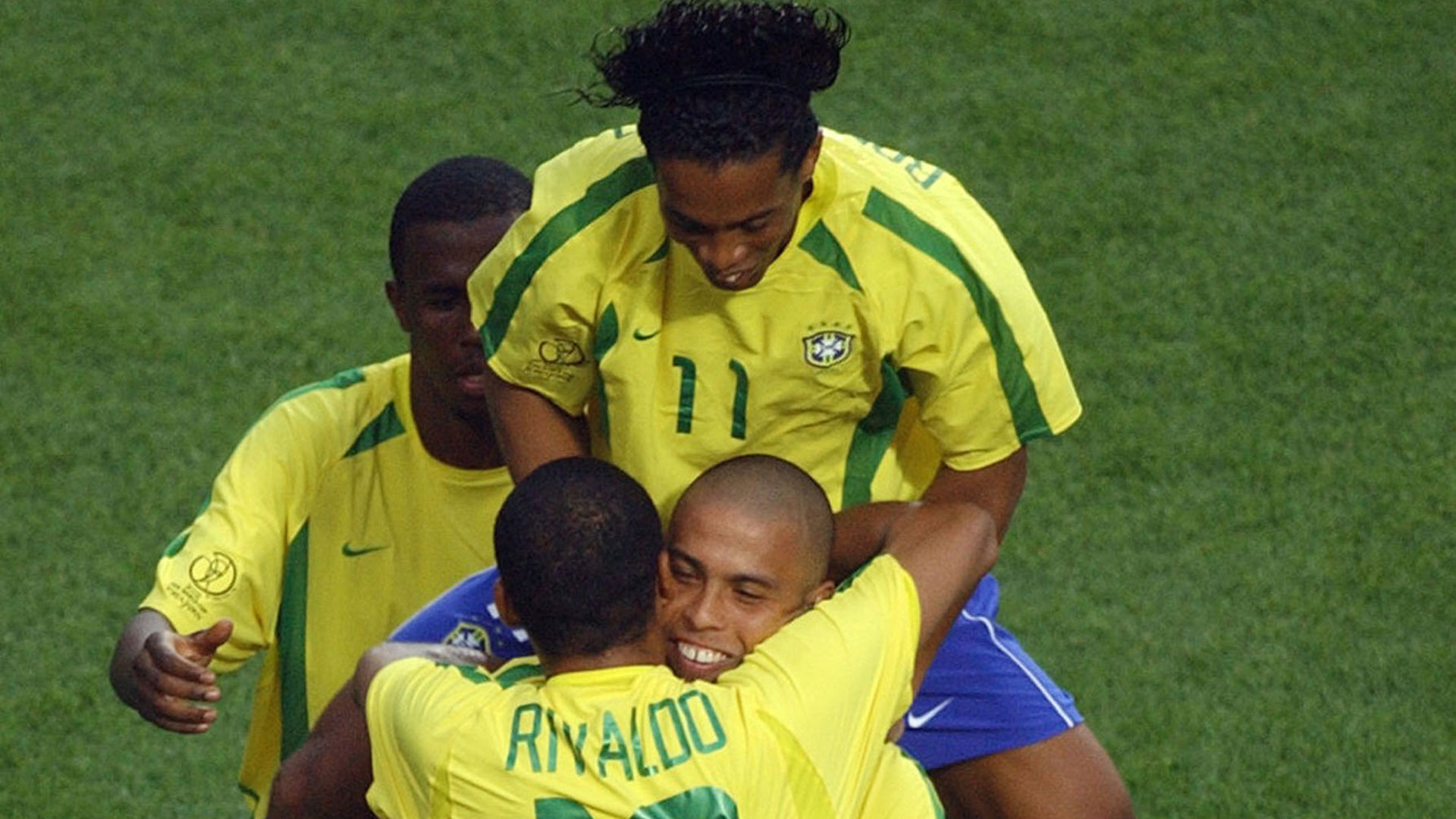 Ronaldo  Rivaldo Ronaldinho Brazil  2002 World Cup Goal com