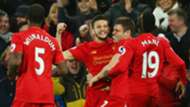 HD Liverpool celebrate Adam Lallana goal