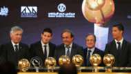 Cristiano Ronaldo Michel Platini Florentino Perez Globe Soccer Awards 2014