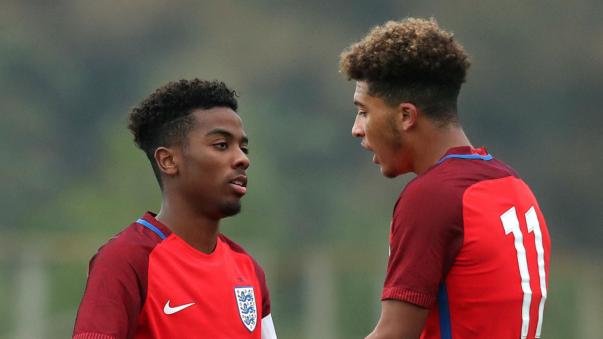 Angel Gomes Jadon Sancho England 27102016 - Goal.com