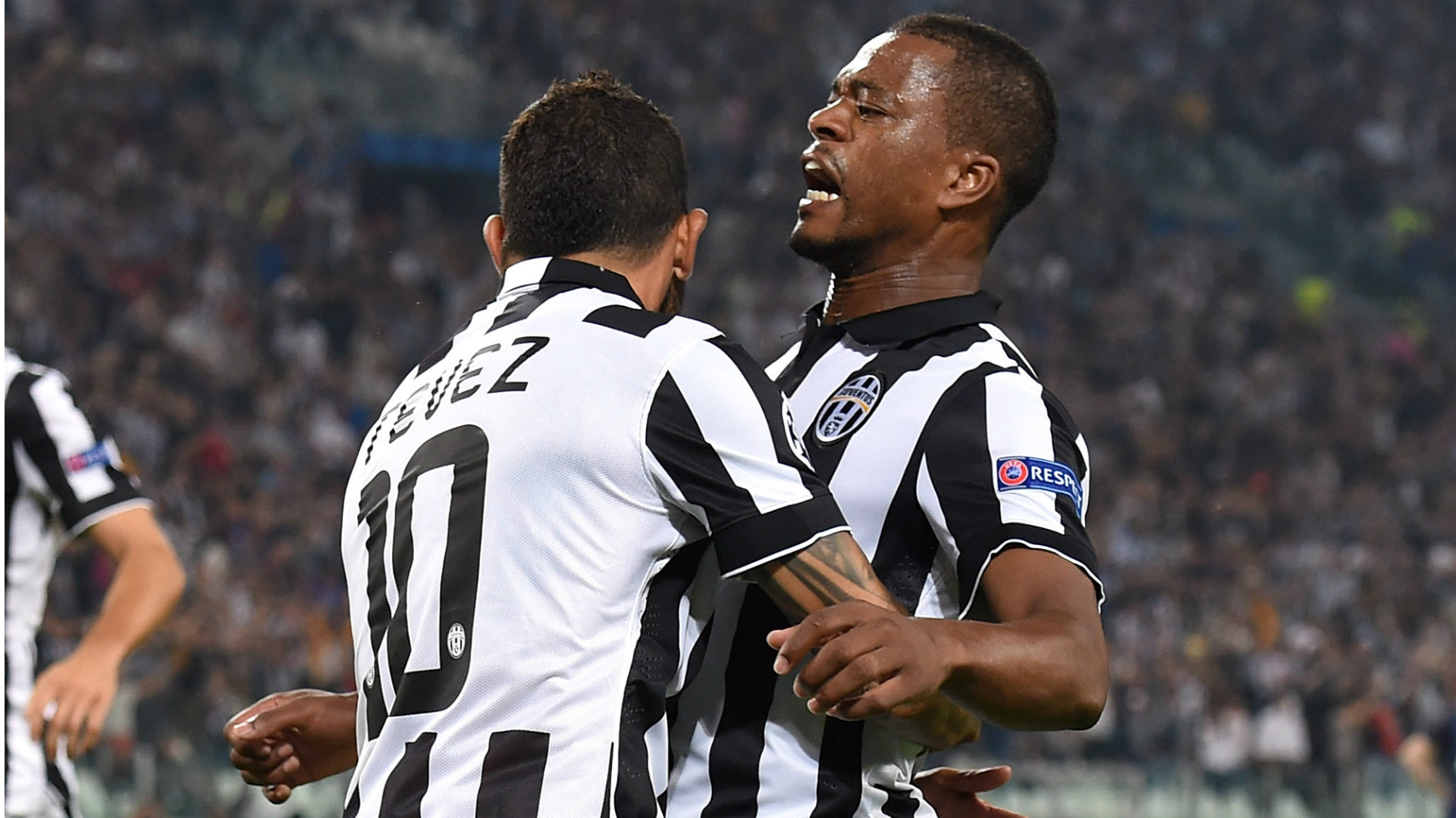 Carlos Tevez Patrice Evra Champions League 16092014