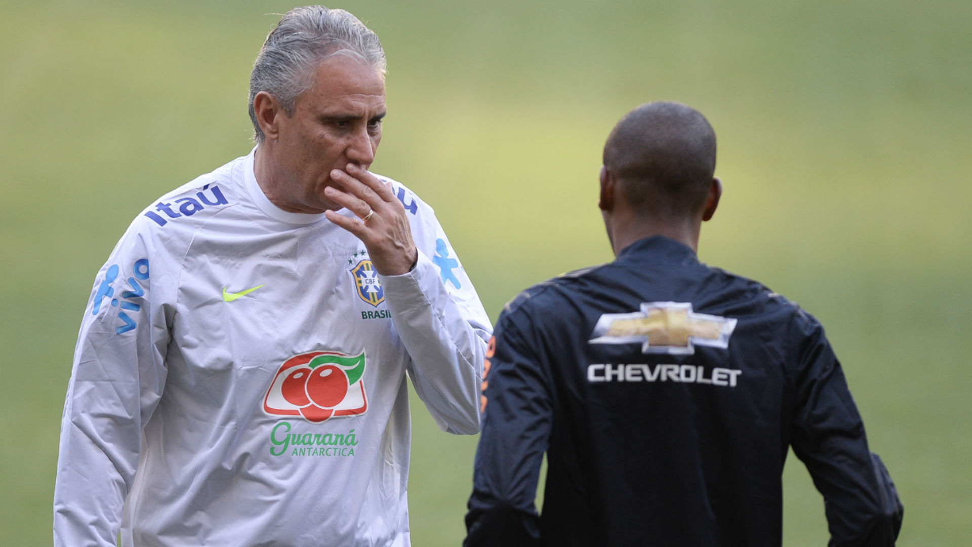 Tite Fernandinho Brasil Seleção treino 14 11 2016