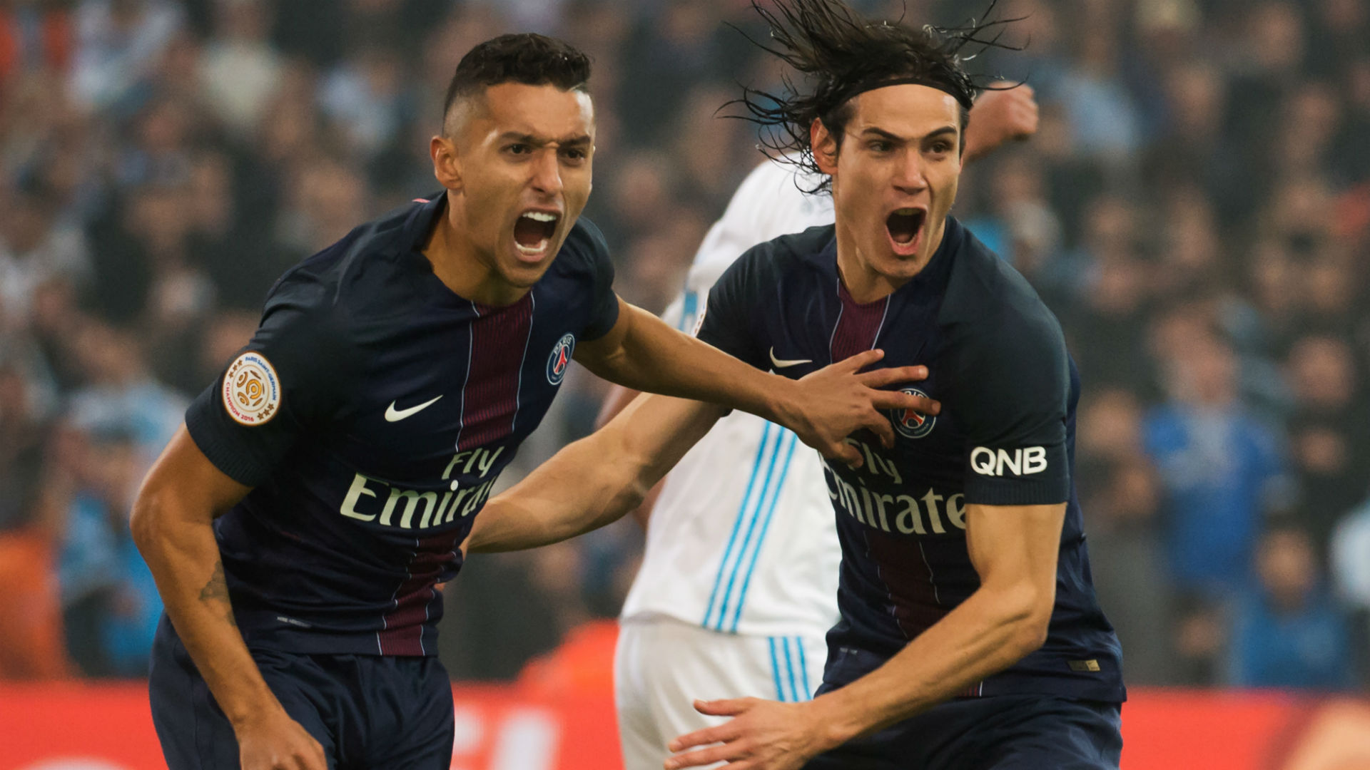 Marquinhos Edinson Cavani Marseille PSG Ligue 1 26022017