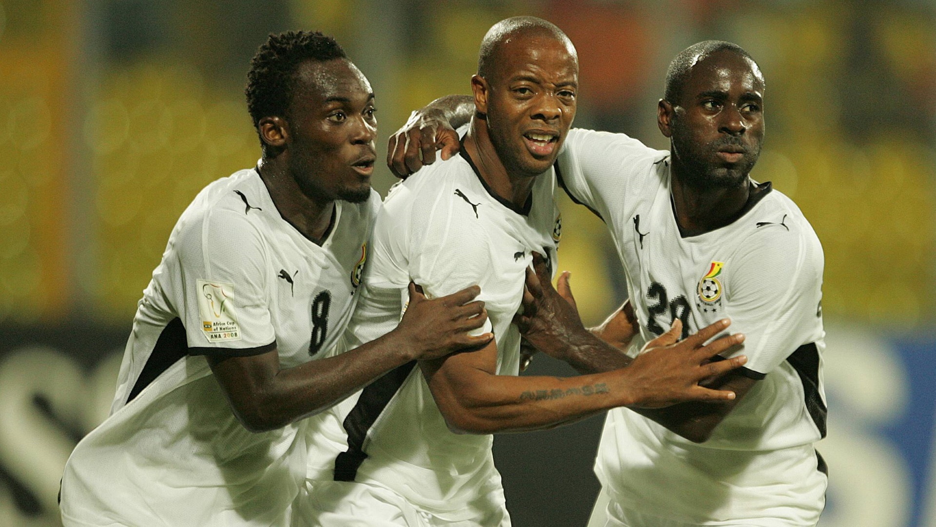 Michael Essien, Junior Agogo & Quincy Owusu-Abeyie of Ghana