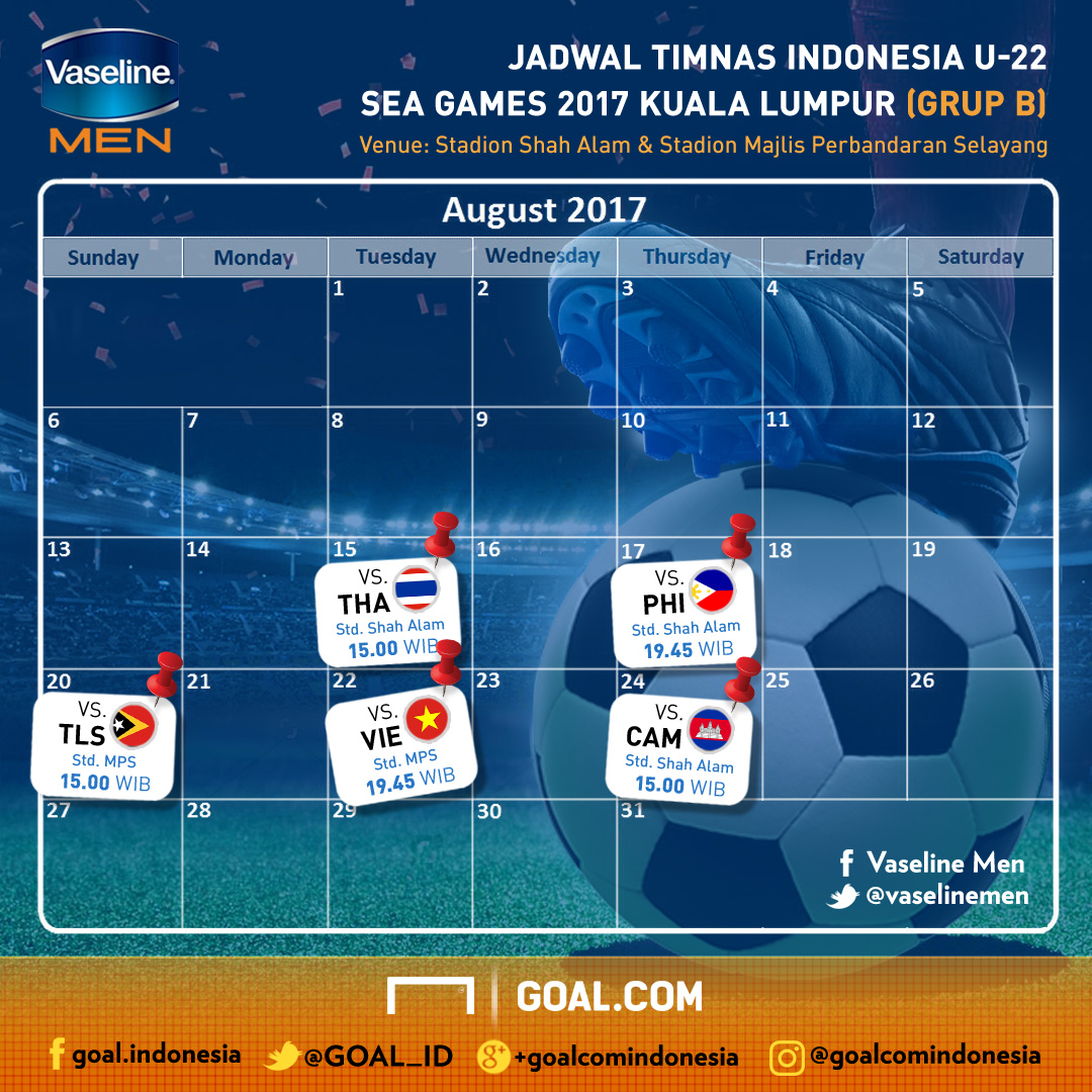 Vaseline Men - Jadwal SEA Games 2017