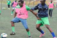 Gor Mahia striker Timothy Otieno in training.