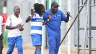 AFC Leopards striker Allan Kateregga is sent off against Ulinzi Stars