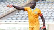 Gor Mahia goalie Jerim Onyango react against Palos FC