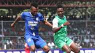 Bandari defender Felly Mulumba v George Odhiambo of Gor Mahia