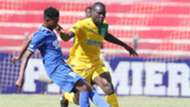 Ronald Okoth of Mathare challenge David Kingatua of Bandari
