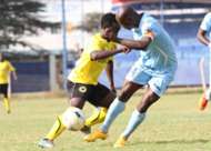 Tusker's Danson Kago v Dennis Odhiambo of Thika United