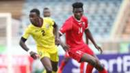 Harambee Stars striker Michael Olunga v Mozambique