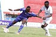 Bandari striker Anthony Kimani and John Amboko of Nairobi City Stars