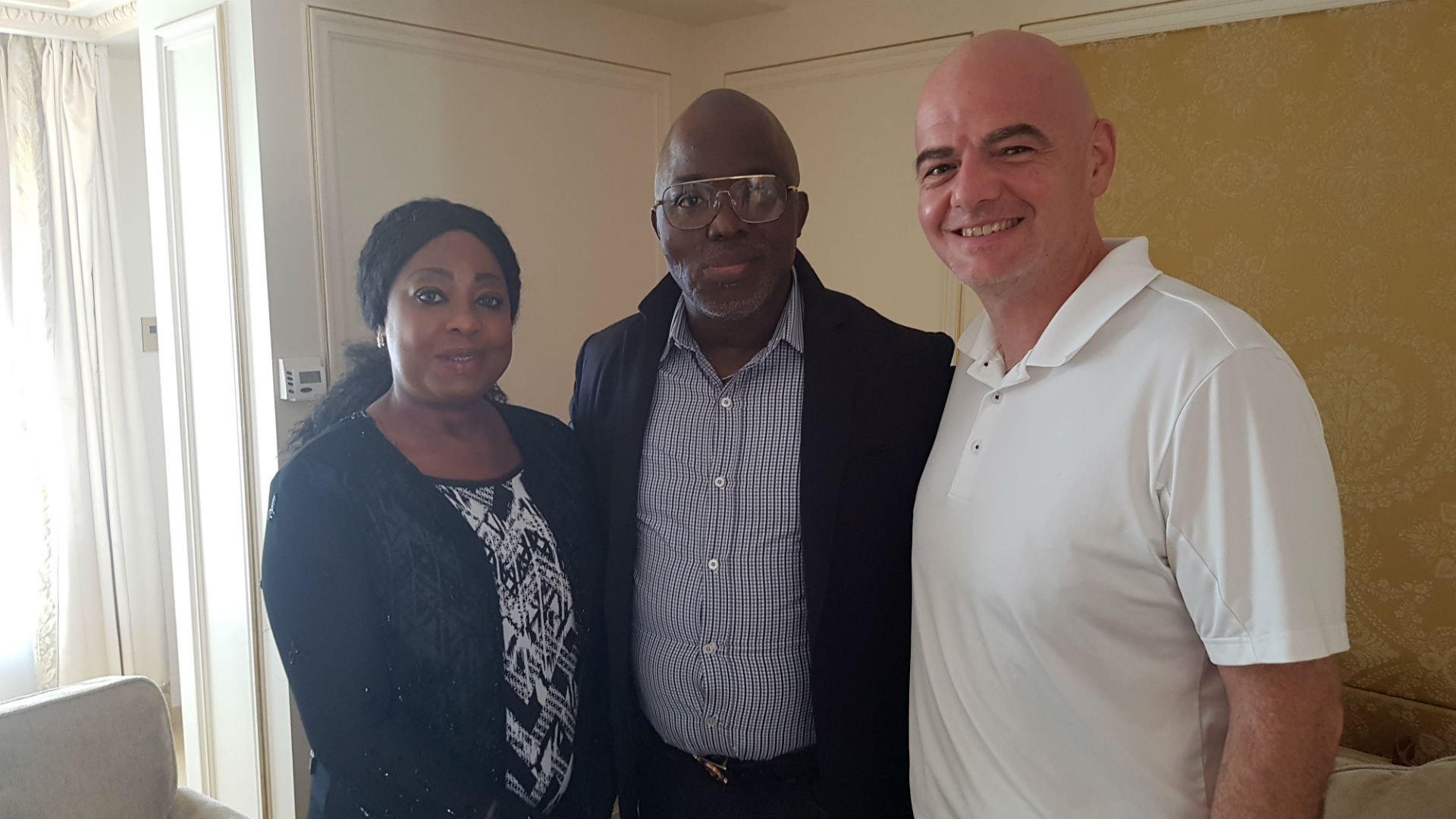 Fatma Samoura, Amaju Pinnick & Gianni Infantino