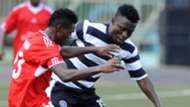 Anthony Okpotu of Lobi Stars & Benjamin Francis of Heartland