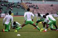 Nigeria Super Eagles warm up 140906