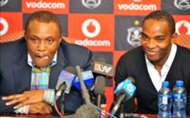 Benni McCarthy with Orlando Pirates boss Irvin Khoza