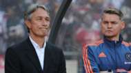Muhsin Ertugral and Bradley Carnell of Orlando Pirates