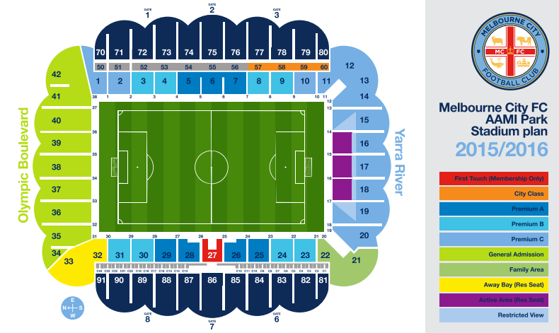 Aami Park Seating Map Rows