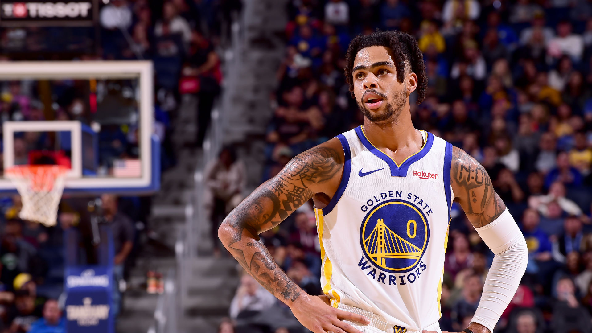 golden state warriors dangelo russell   charlotte hornets today