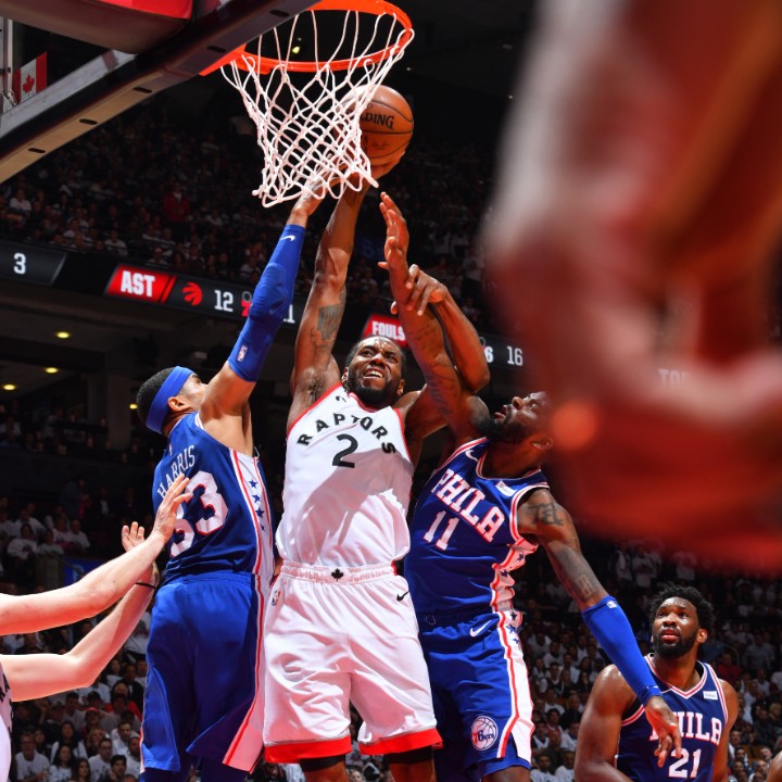 NBA Playoffs 2019: WATCH: Kawhi Leonard ends first half ...