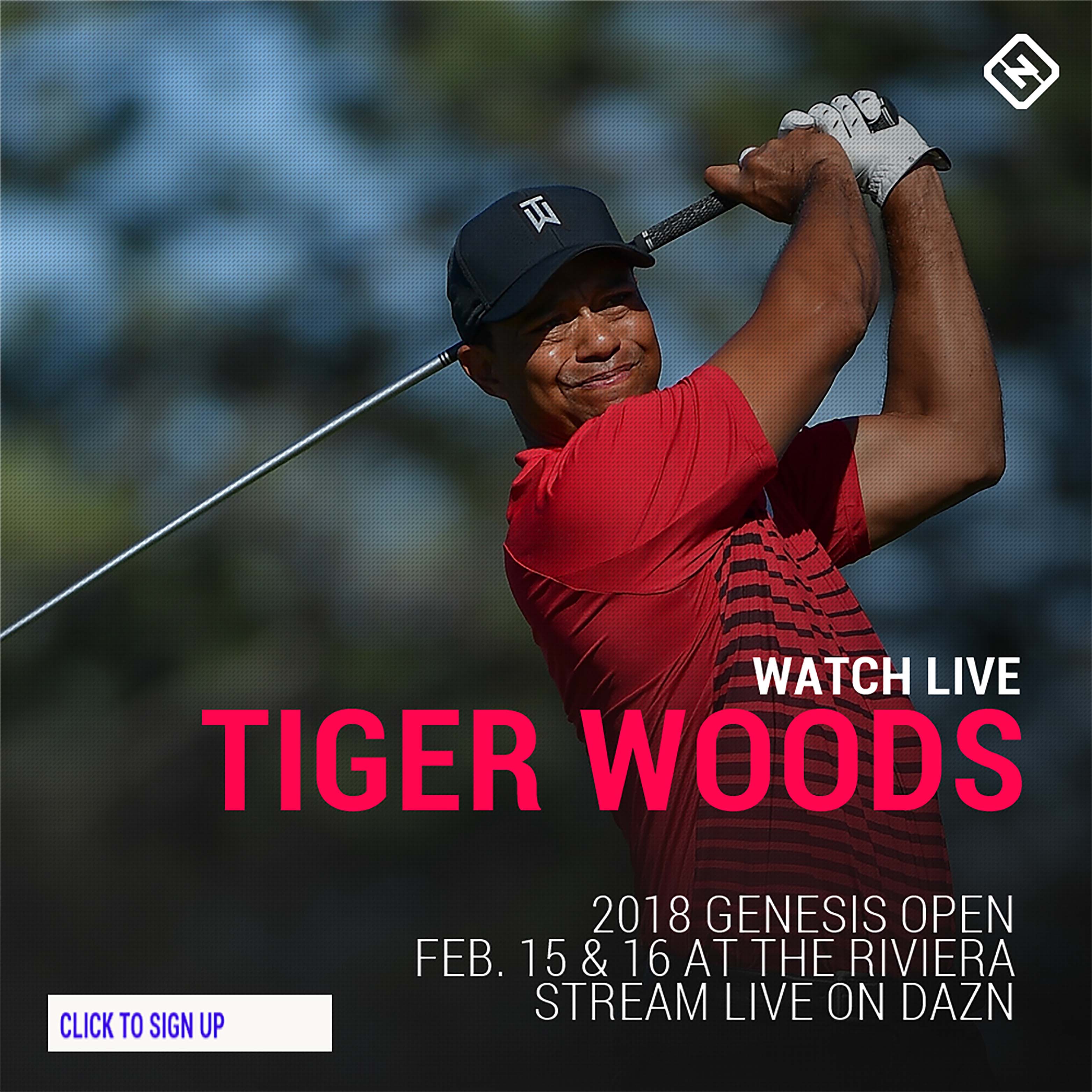 Tiger Woods promo graphic