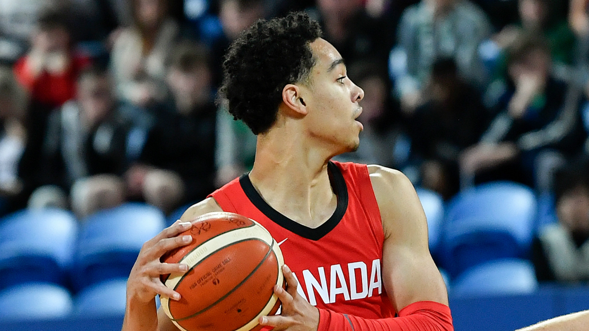 FIBA World Cup 2019 Andrew Nembhard helped off court in Canada's tune