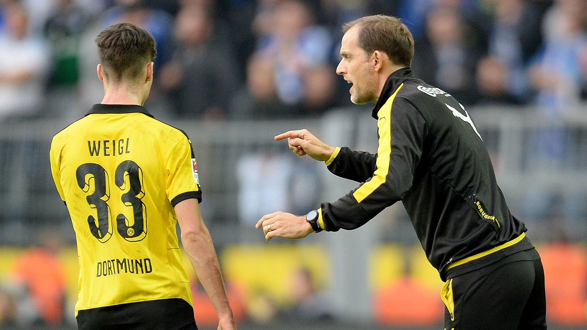  Thomas Tuchel Julian Weigl Borussia Dortmund 11082015 