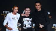 Ballon d'Or Neymar Lionel Messi Cristiano Ronaldo 11012016
