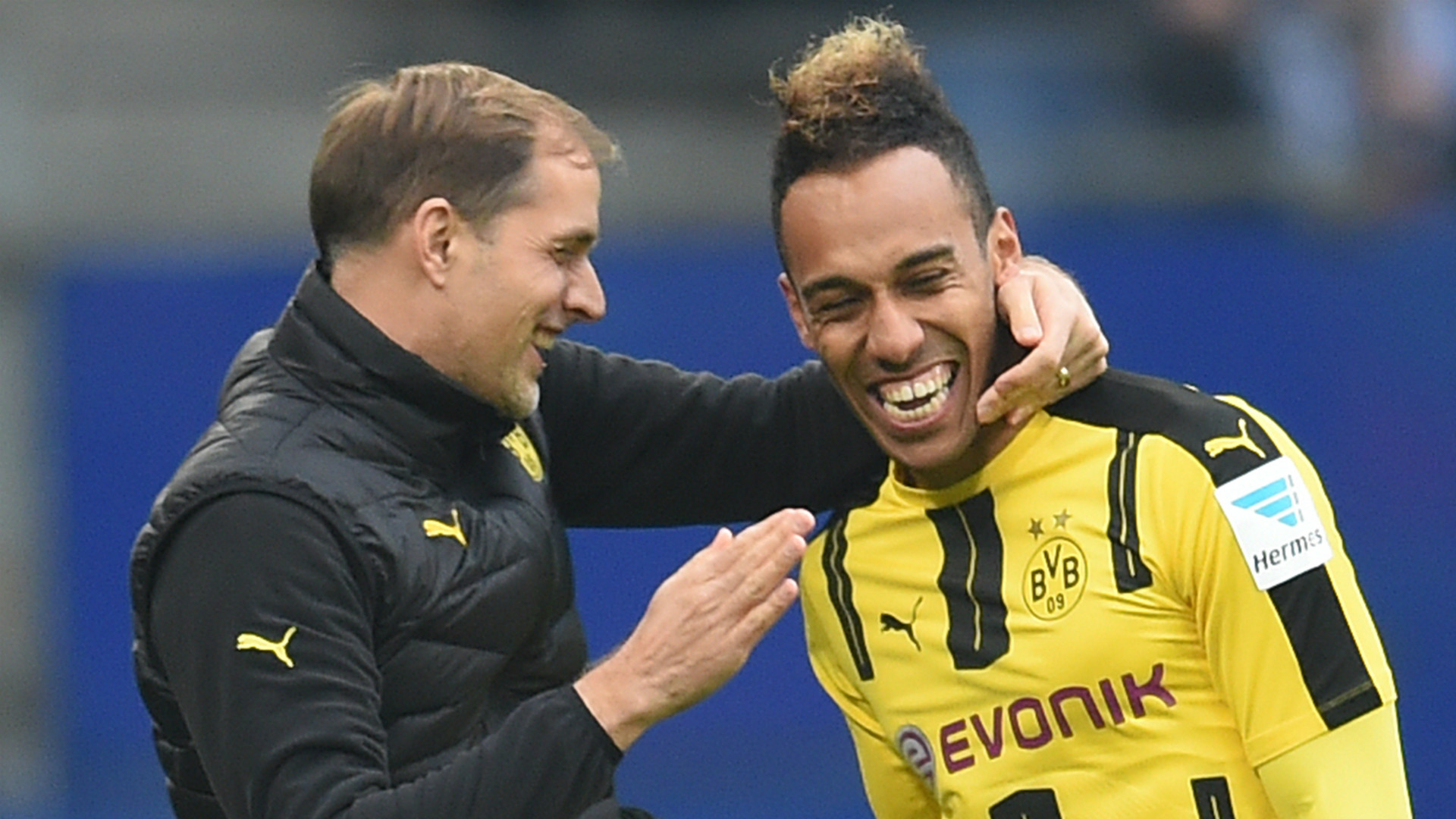 THOMAS TUCHEL PIERRE EMERICK AUBAMEYANG BORUSSIA DORTMUND GERMAN BUNDESLIGA 05112016