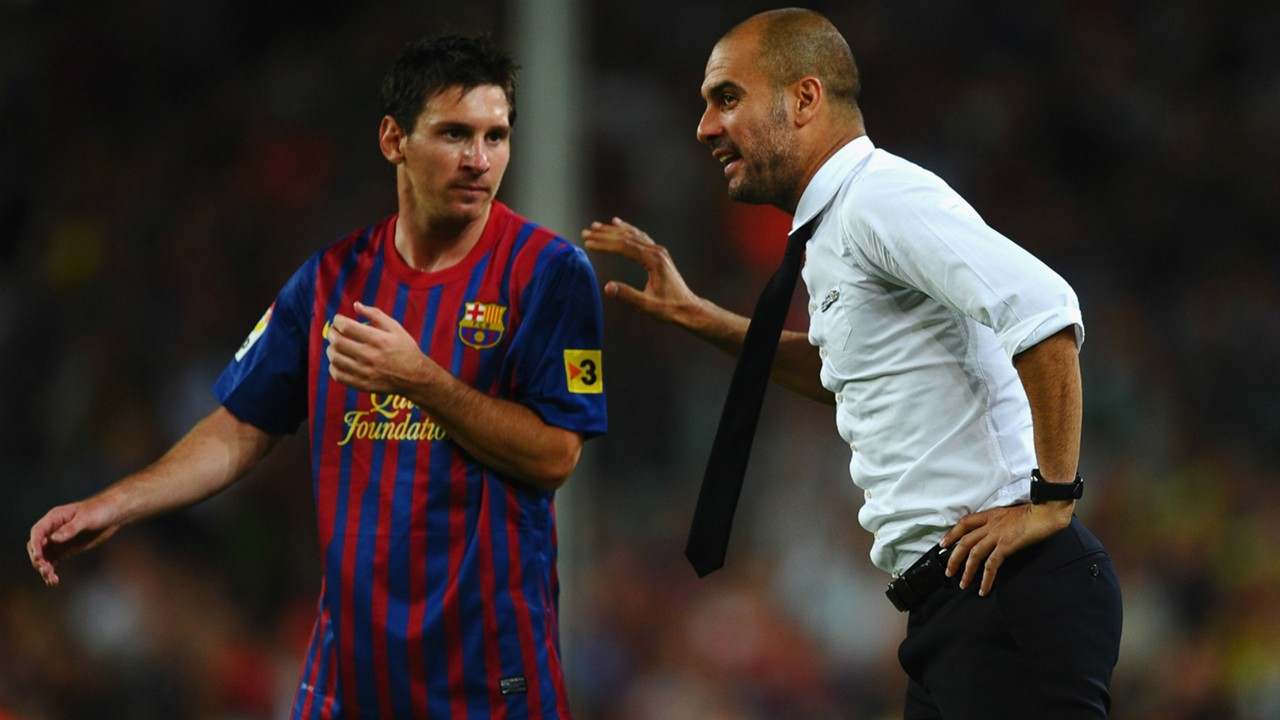 Image result for Guardiola and Messi
