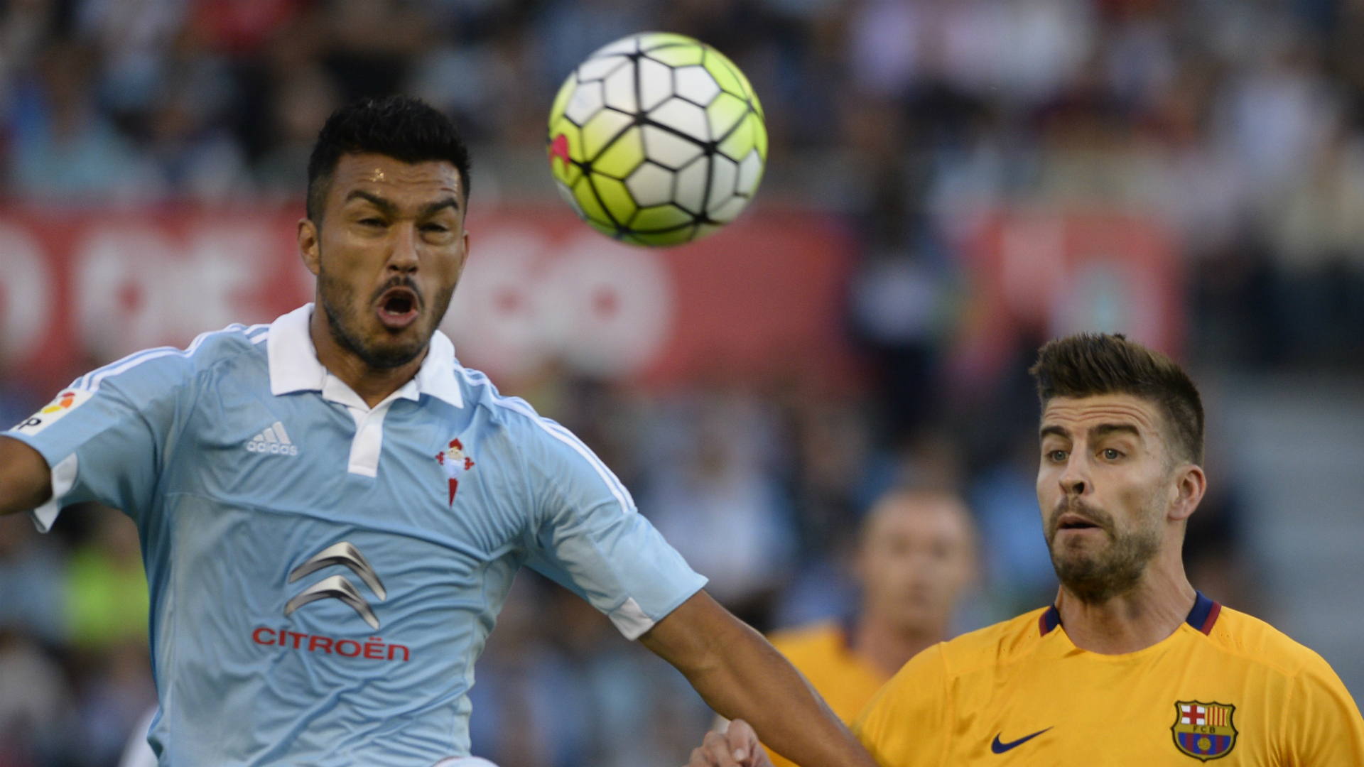 Gerard Pique Gustavo Cabral Celta Vigo Barcelona La Liga 09232015