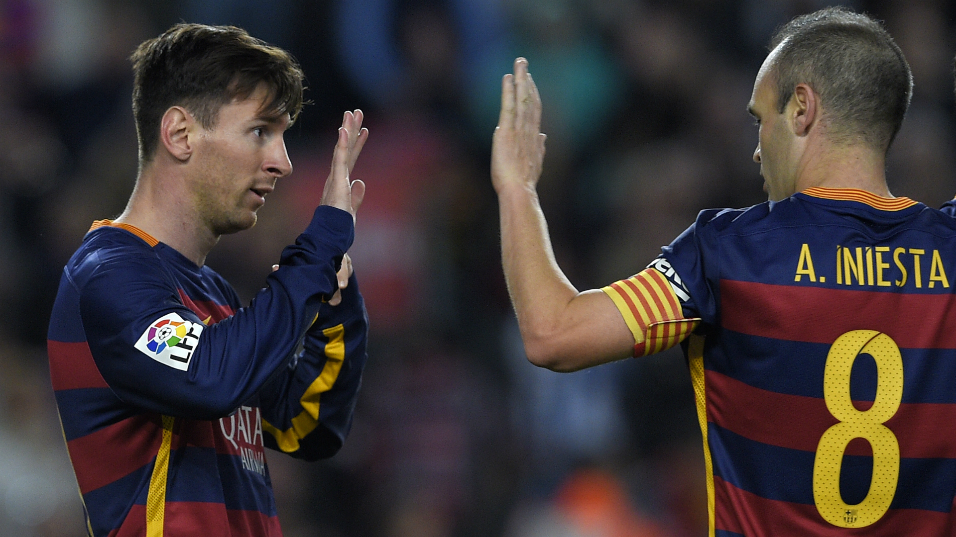 Lionel Messi Andres Iniesta Barcelona
