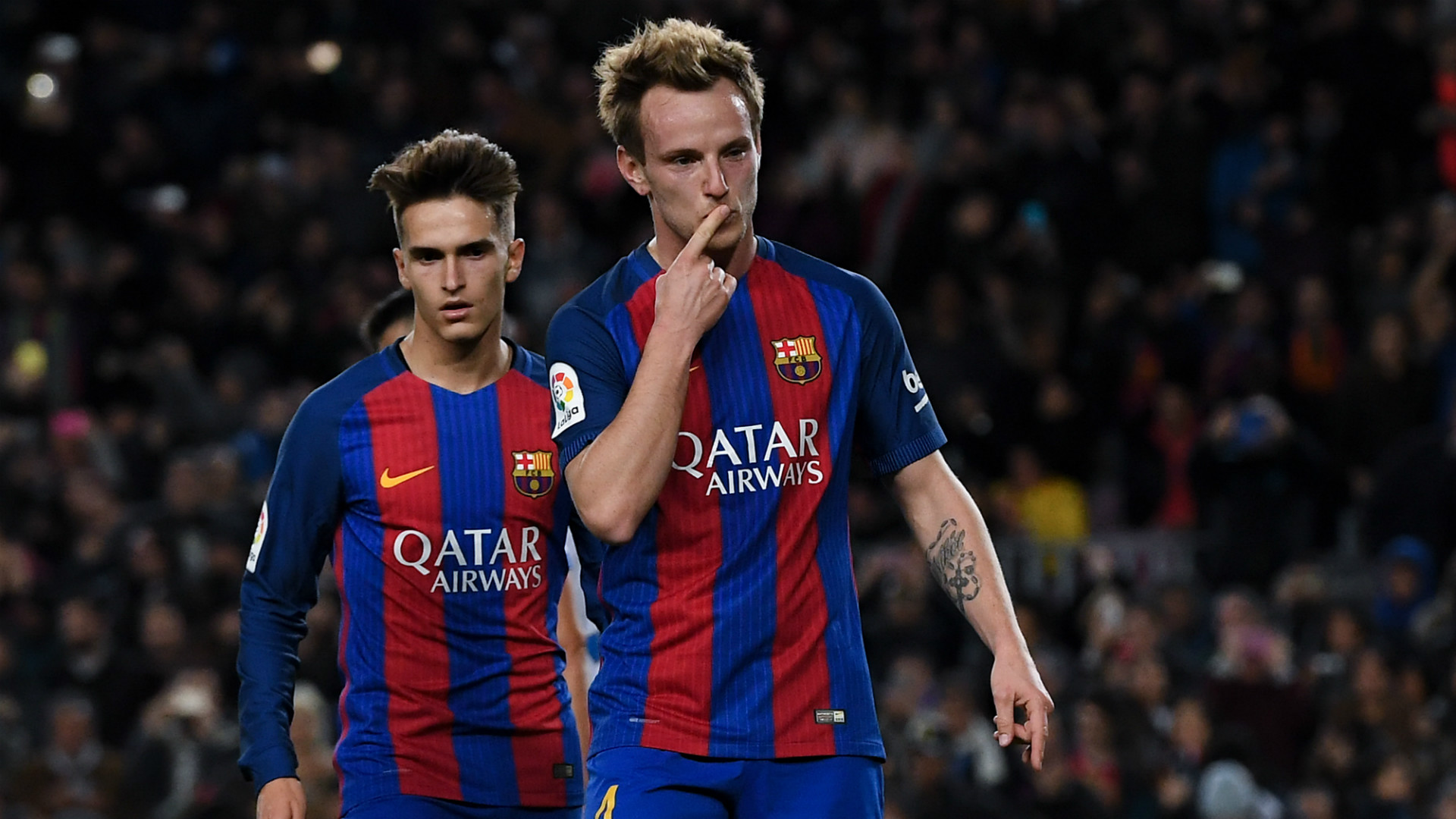 IVAN RAKITIC DENIS SUAREZ BARCELONA HERCULES COPA DEL REY 12212016