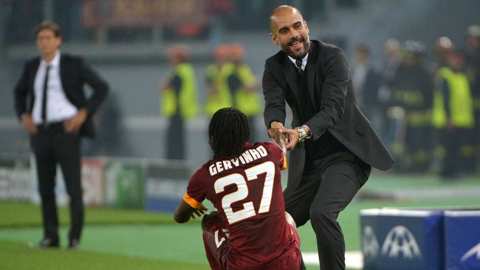 Gervinho Pep Guardiola Roma Bayern Champions League - Goal.com