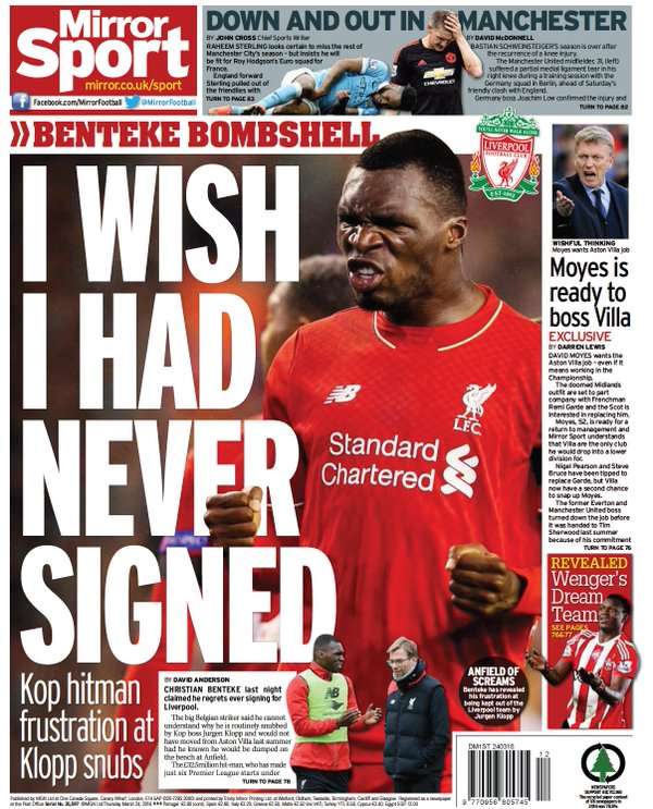 Benteke Drops Liverpool Bombshell As Champions League Revamp Nears