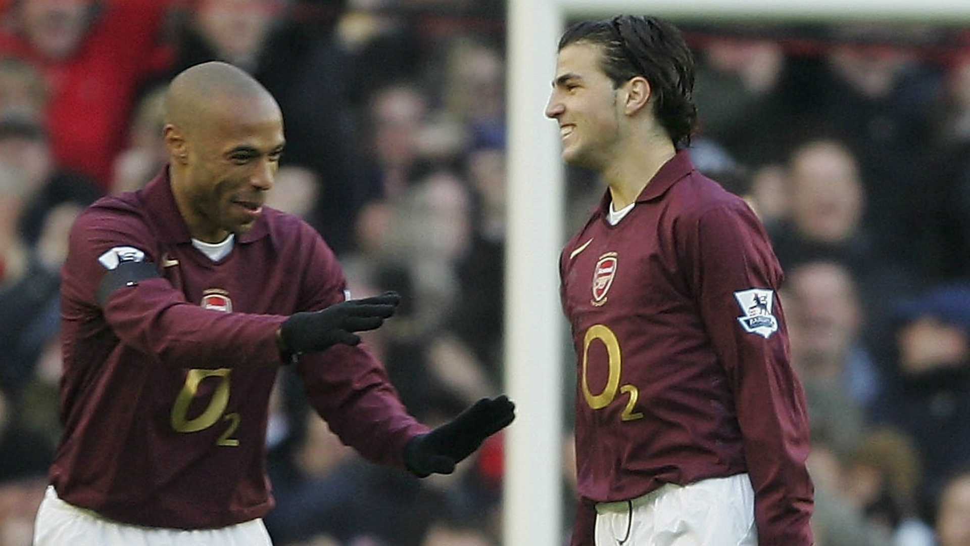 Thierry Henry y Cesc Fàbregas en su etapa con el Arsenal