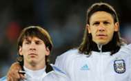 Lionel Messi y Martin Demichelis - Mundial Sudafrica 06222010