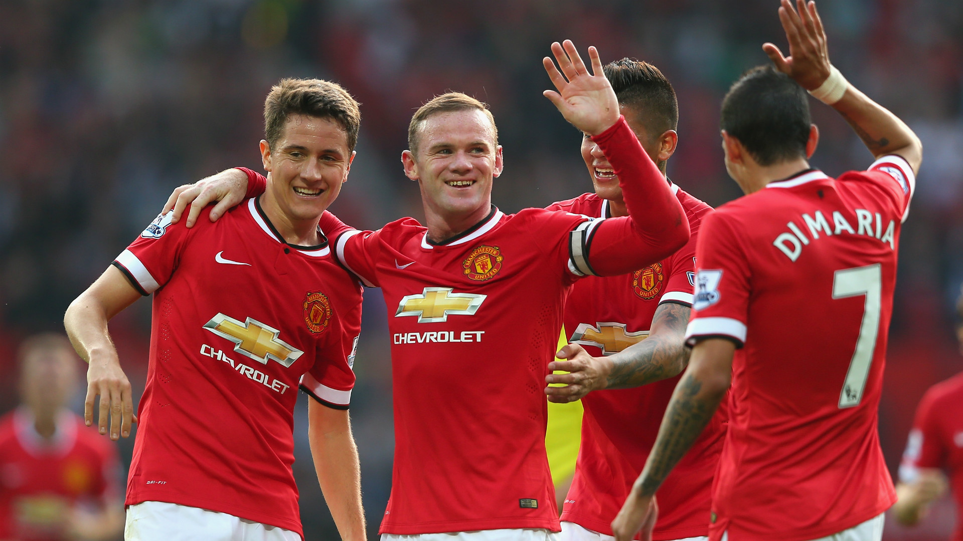 Wayne Rooney Ander Herrera Angel Di Maria Marcos Rojo