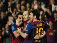 Xavi, Iniesta und Messi wollen mit dem FC Barcelona gegen Atletico Madrid ins Halbfinale der Champions League einziehen