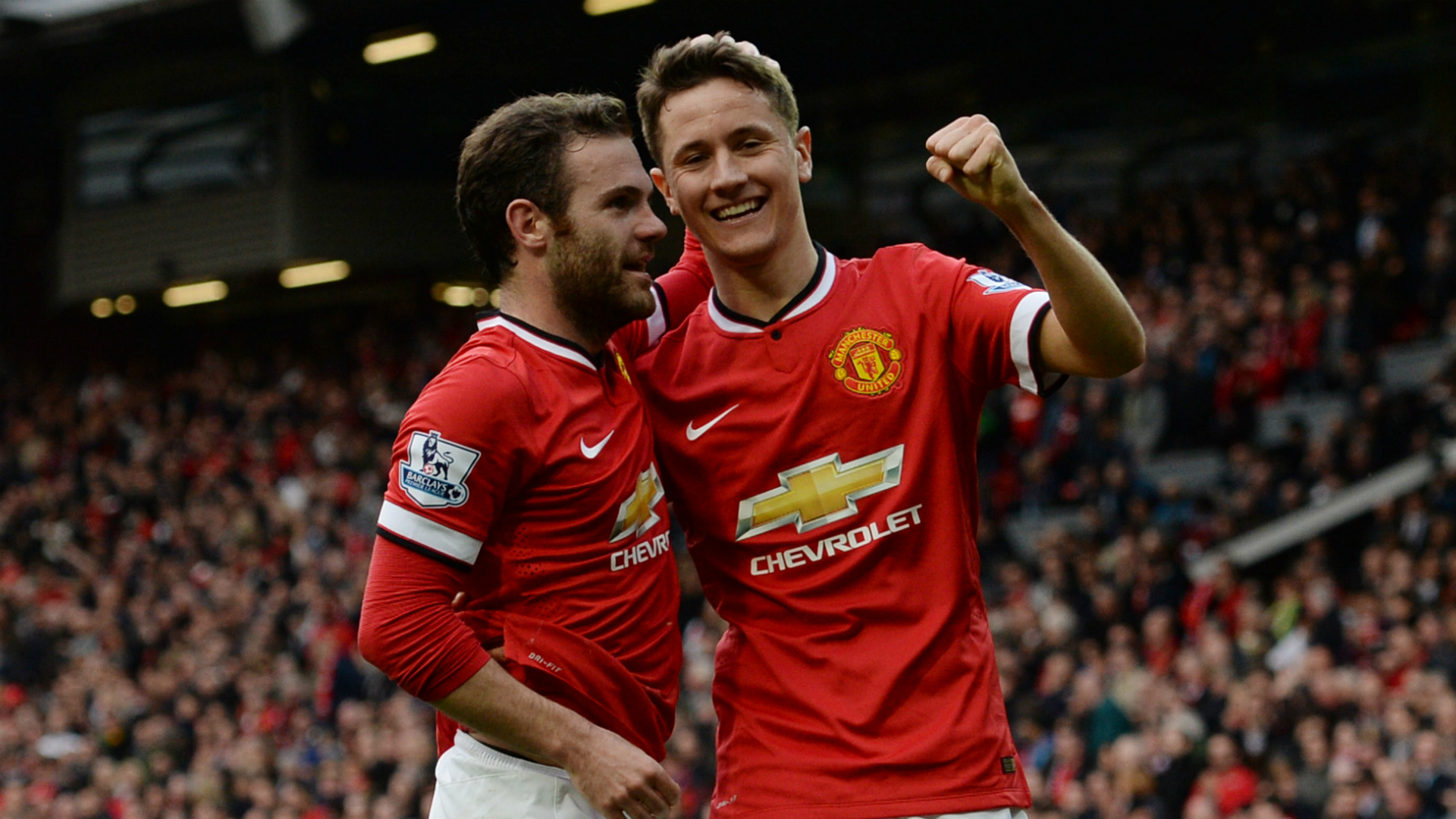 Juan Mata Ander Herrera Manchester United Aston Villa 04042015