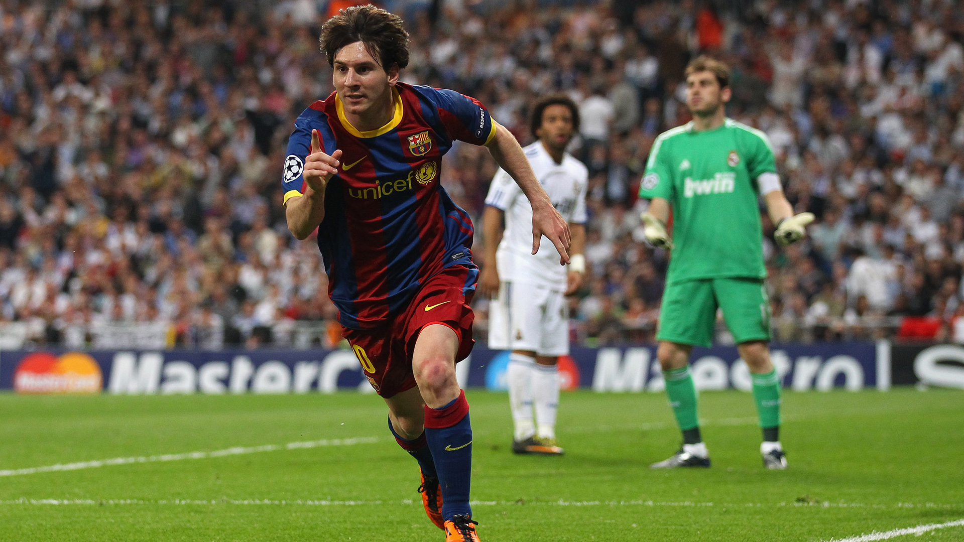 Lionel Messi Barcelona v Madrid CL semi 2011 - Goal.com