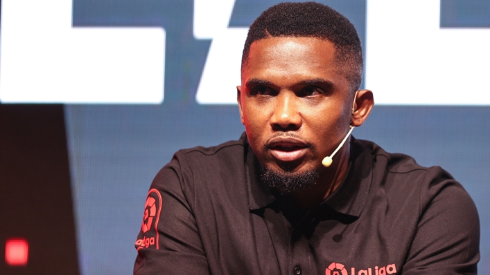 Samuel Eto'o has apologised for his role in a "violent altercation" after a World Cup game