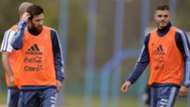 Lionel Messi y Mauro Icardi Argentina trainning 28082017