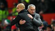 Pep guardiola José Mourinho Manchester United v Manchester City Premier League 10122017