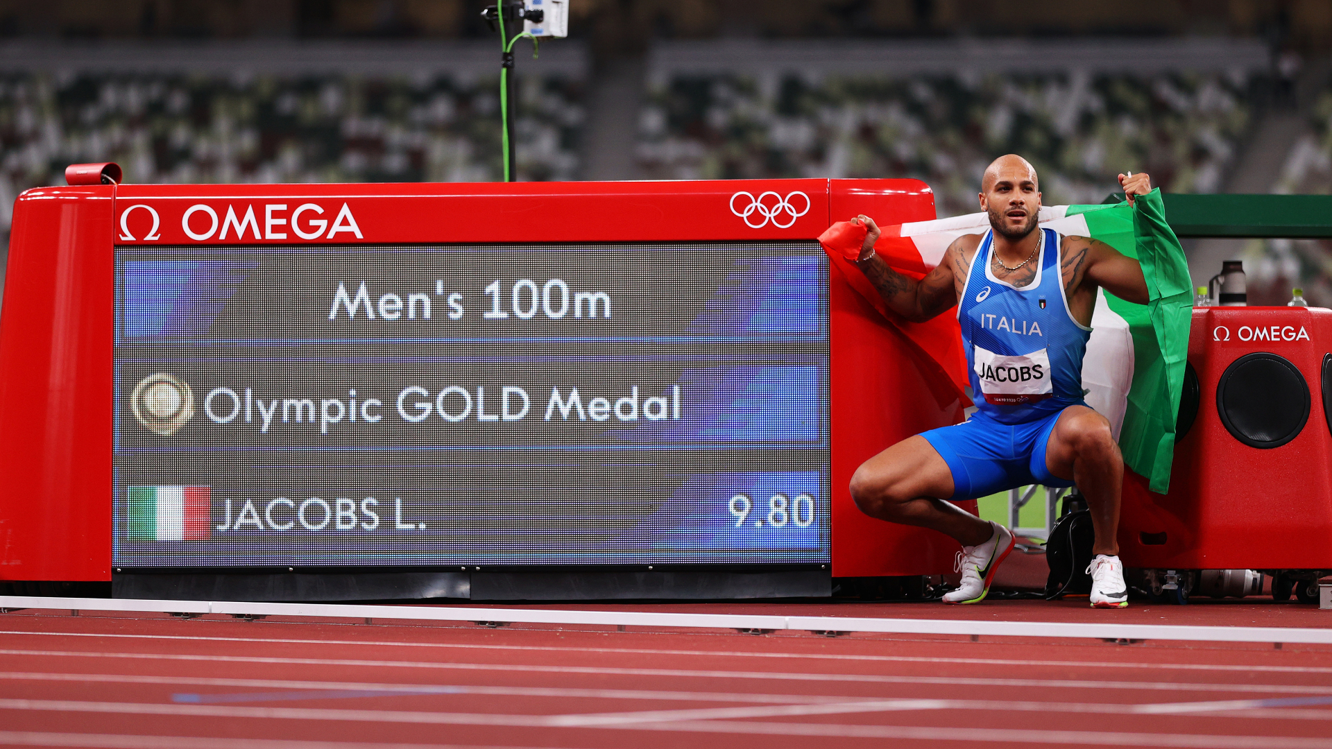 Marcell Jacobs Italy Gold Medal 100 meters Tokyo 2020