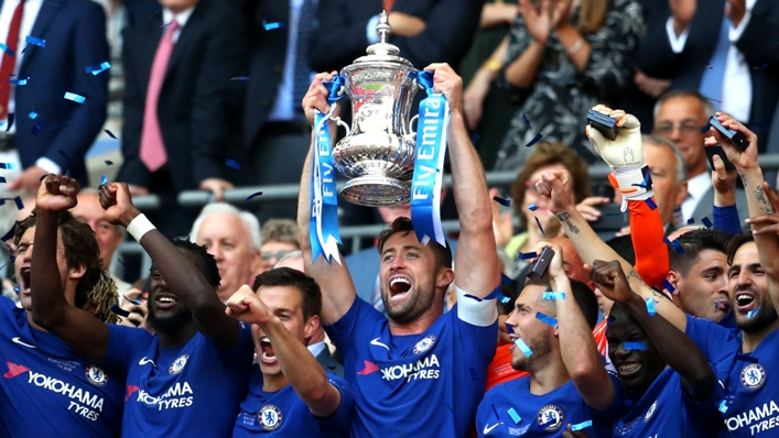 Gary Cahill was named Chelsea captain for the 2017-18 season, when he led the team to FA Cup glory