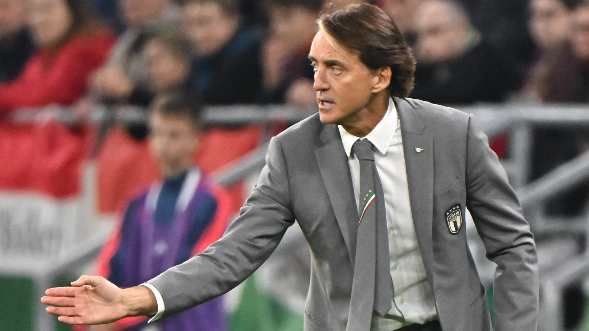 Italy head coach Roberto Mancini